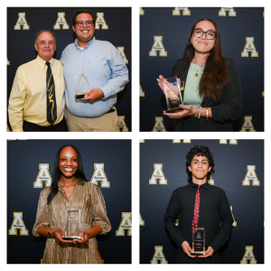 Top Left: Dr. Beradino DiBernardi and JP Neri. Top Right: Nicole Tran. Bottom Left: Natalee Jamerson. Bottom Right: Jesus Sisniega-Serrano.